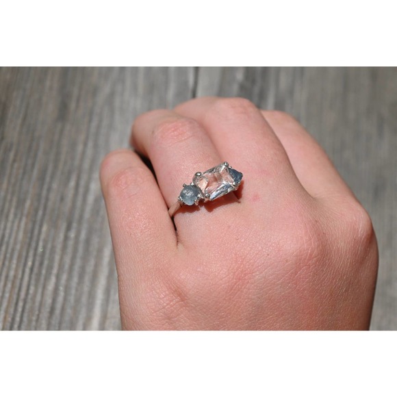 Montana sapphire ring, alternative engagement rings size 3 4 5 6 7 8 9 1… - Picture 2 of 8